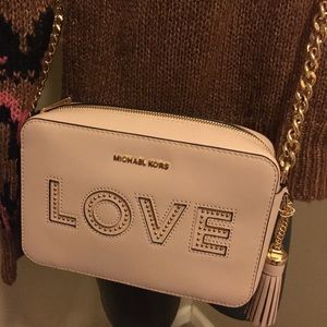 Michael Kors Ginny Love Pink Camera Bag